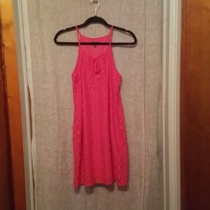 Womens Sleeveless Dress Coral Lily Rose Size M